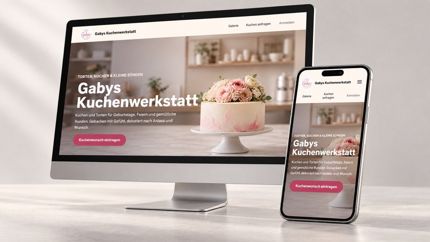 Website von Gabys Kuchenwerkstatt