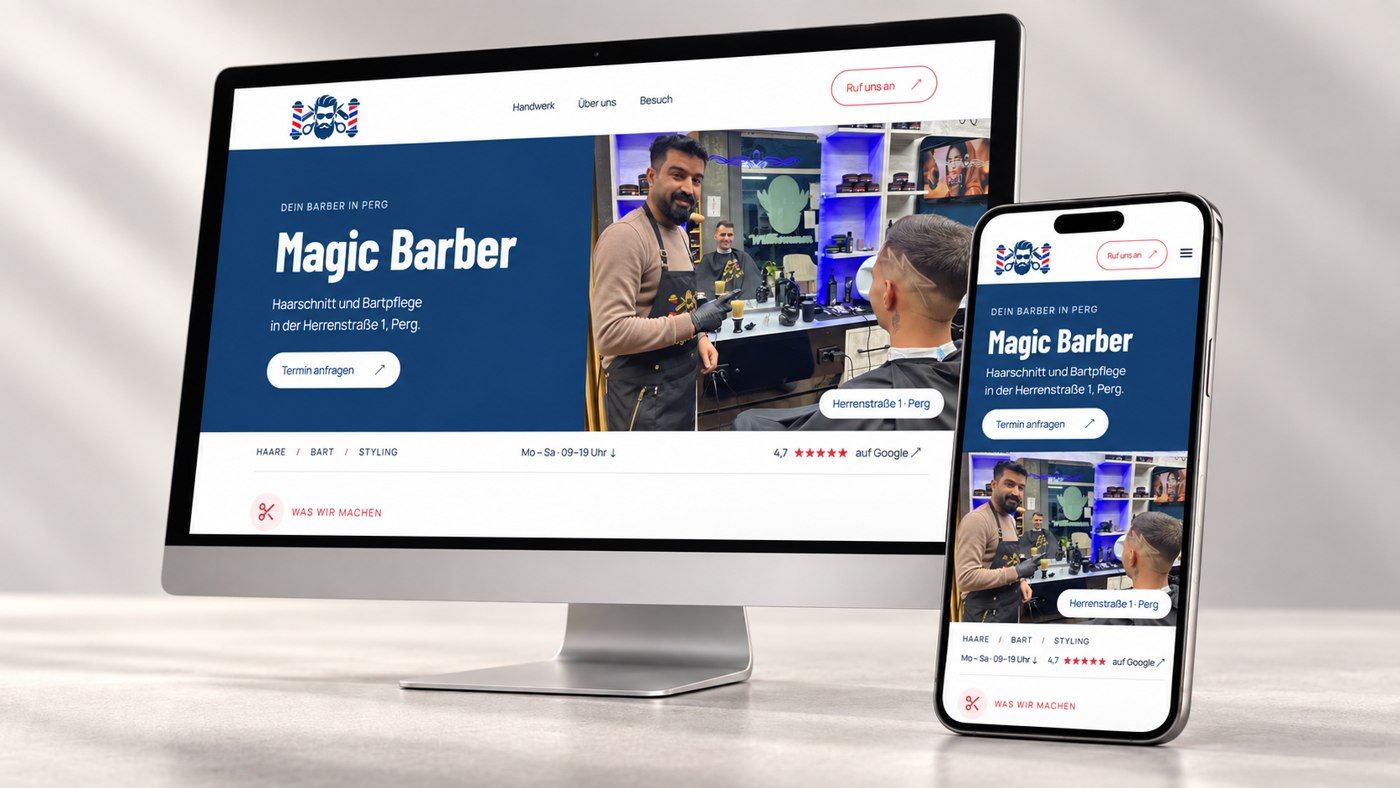Website von Magic Barber